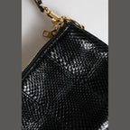 Dolce & Gabbana Black Exotic Leather Shoulder Sling Clutch Bag