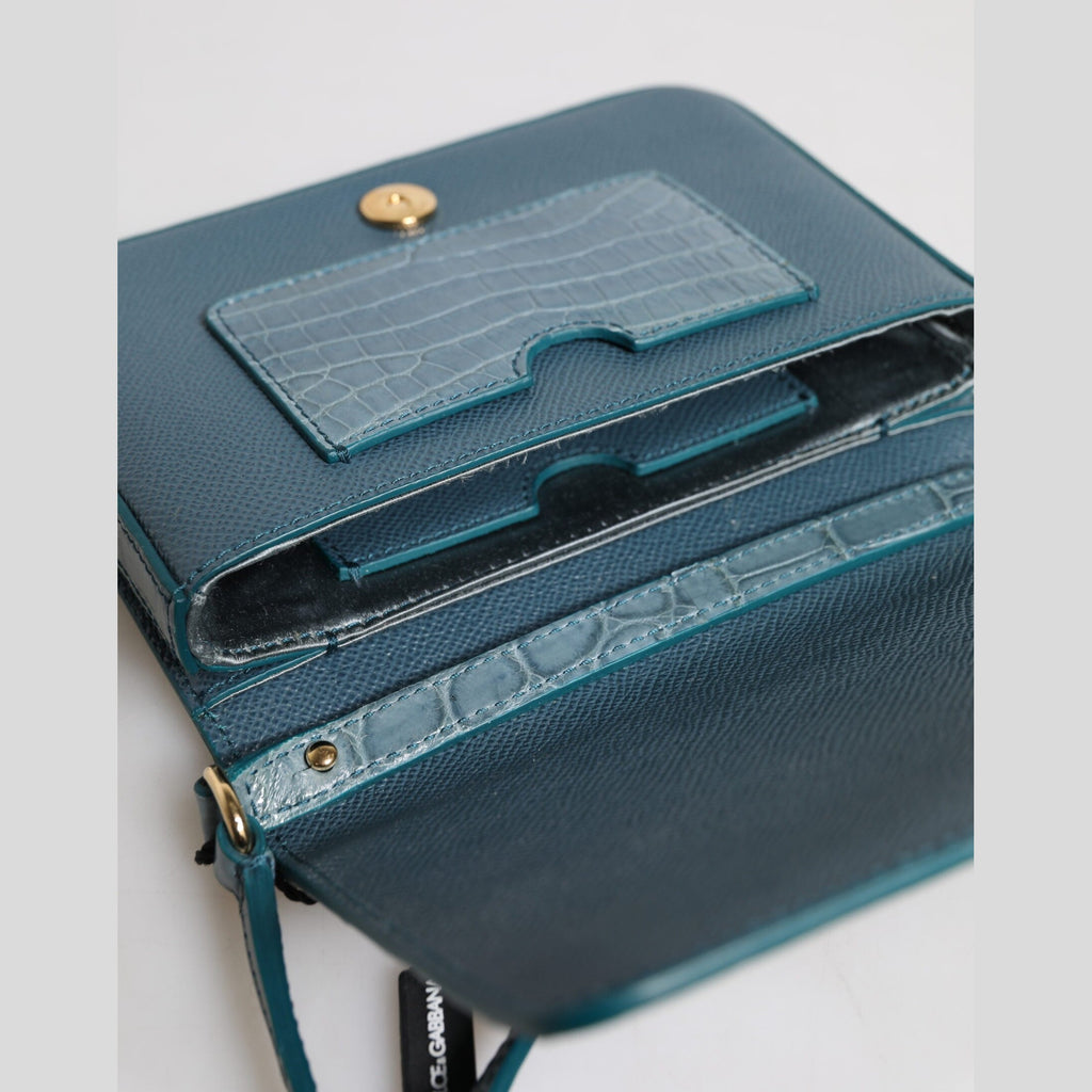 Green Exotic Leather DG Plaque Crossbody Mini Bag