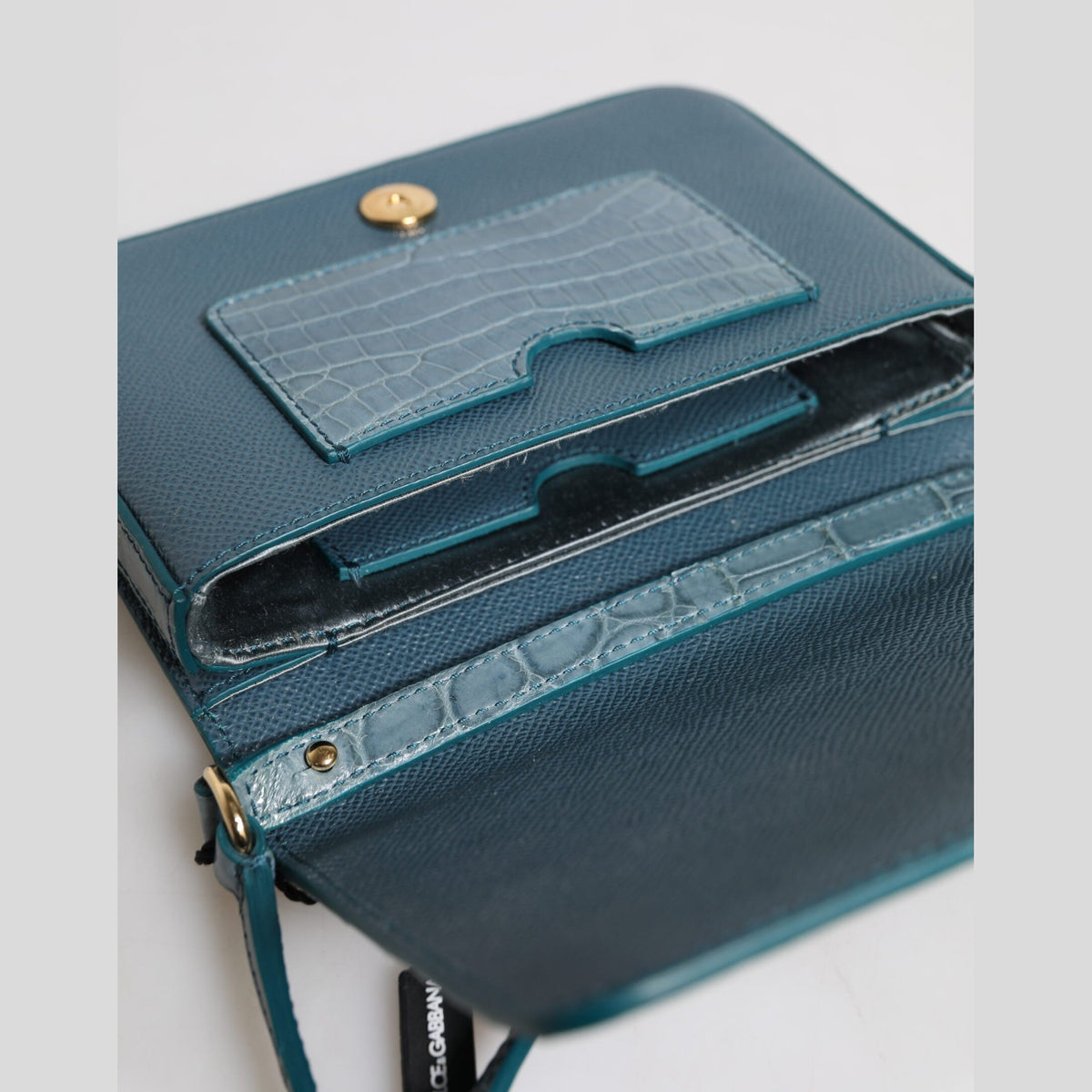 Green Exotic Leather DG Plaque Crossbody Mini Bag