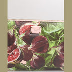 Dolce & Gabbana Multicolor Fig Fruit Dauphine Leather Zip Around Continental Wallet