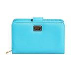 Dolce & Gabbana Light Blue Leather Bifold Continental Clutch Wallet