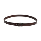 Dolce & Gabbana Brown Leather Silver Metal Buckle Belt