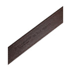Dolce & Gabbana Brown Leather Silver Metal Buckle Belt