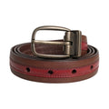 Dolce & Gabbana Burgundy Leather Metal Logo Buckle Belt