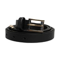 Dolce & Gabbana Black Calfskin Classic Metal Logo Buckle Belt