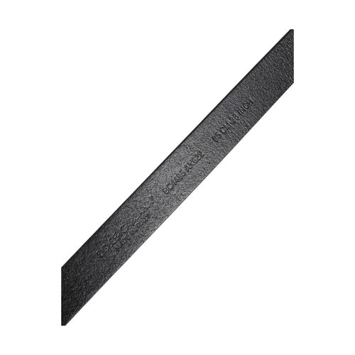 Dolce & Gabbana Black Calfskin Classic Metal Logo Buckle Belt