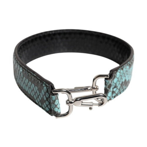Dolce & Gabbana Black Blue Exotic Leather Bag Shoulder Strap