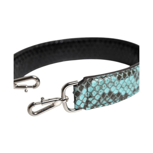 Dolce & Gabbana Black Blue Exotic Leather Bag Shoulder Strap