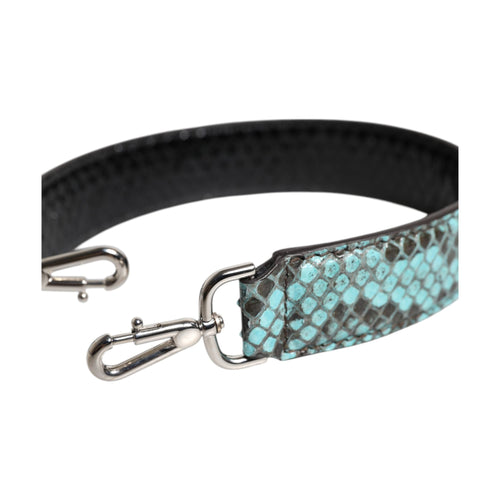 Black Blue Exotic Leather Bag Shoulder Strap