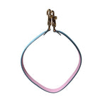Dolce & Gabbana Pink Blue Leather Handle Bag Shoulder Strap