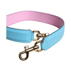 Dolce & Gabbana Pink Blue Leather Handle Bag Shoulder Strap