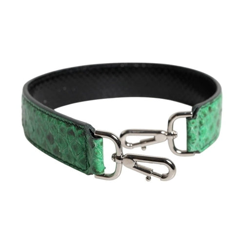Dolce & Gabbana Black Green Exotic Leather Bag Shoulder Strap