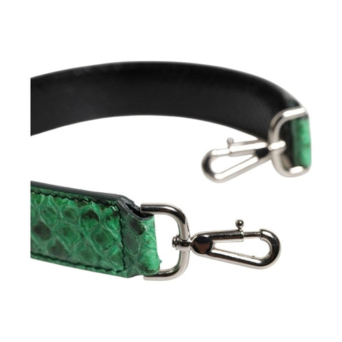 Dolce & Gabbana Black Green Exotic Leather Bag Shoulder Strap