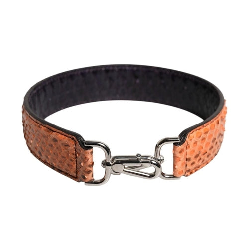 Dolce & Gabbana Black Beige Exotic Leather Bag Shoulder Strap