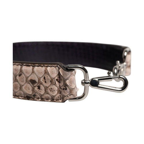 Dolce & Gabbana Black Cream Exotic Leather Bag Shoulder Strap