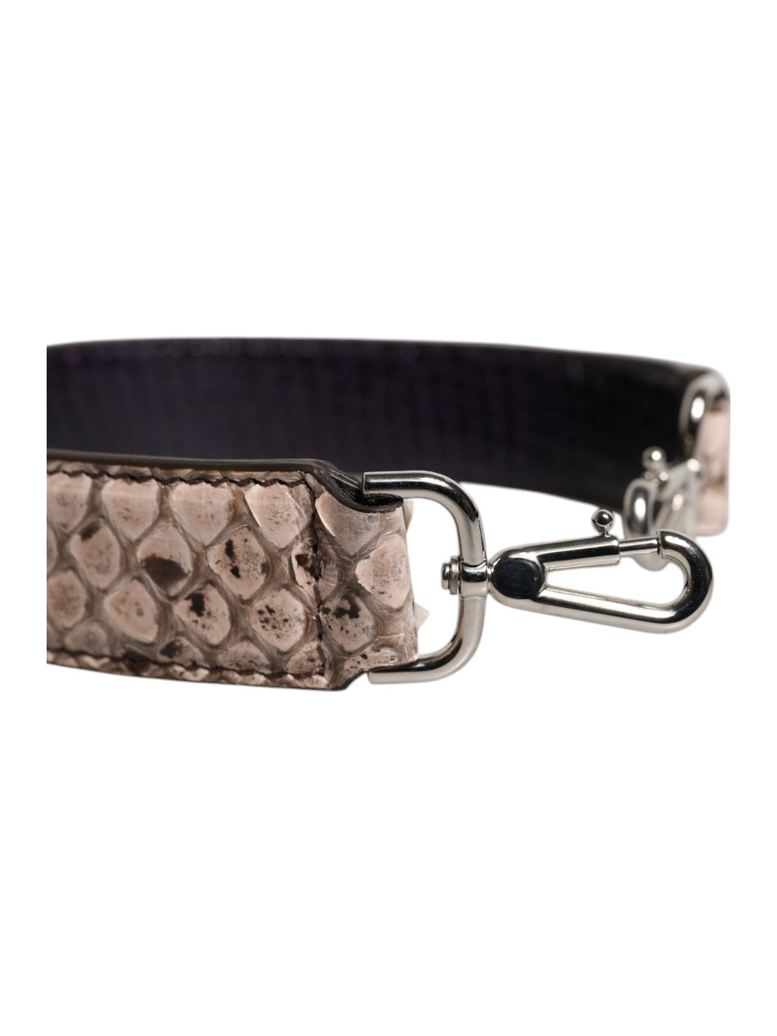 Dolce & Gabbana Black Cream Exotic Leather Bag Shoulder Strap