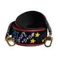 Dolce & Gabbana Black Cotton Printed Bag Shoulder Strap