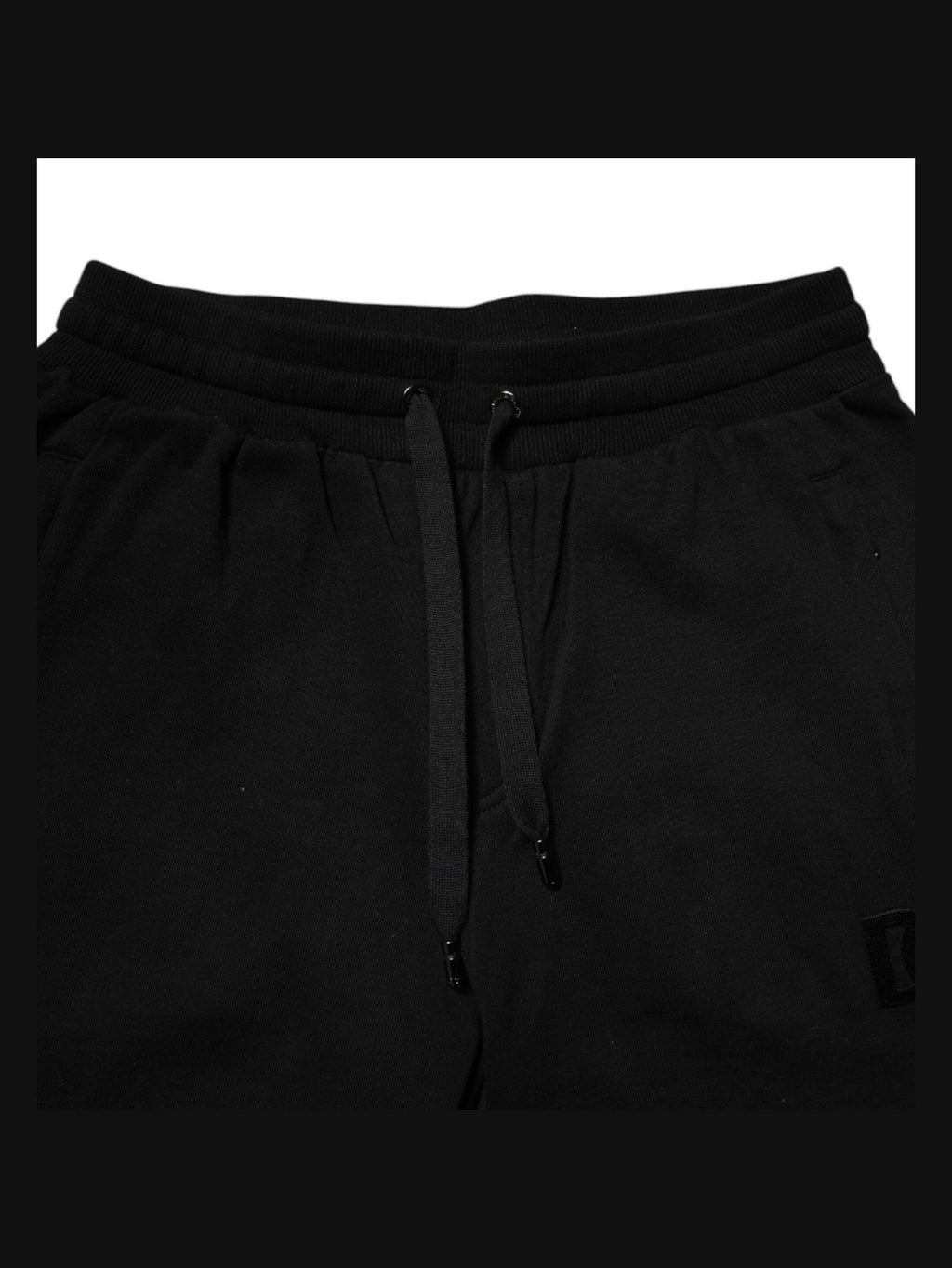 Dolce & Gabbana Black Cotton Mid Waist Jogger Sweatpants Pants