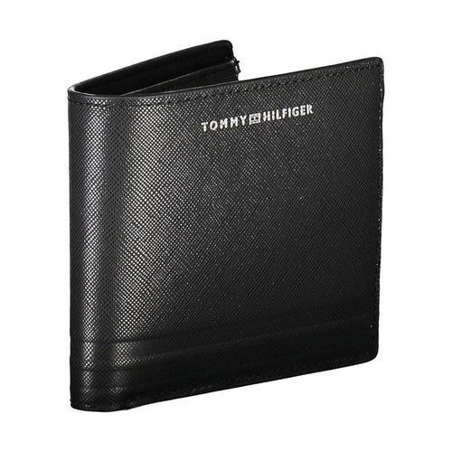 Tommy Hilfiger Black Leather Men Wallet