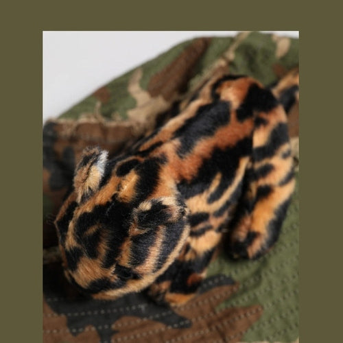 Dolce & Gabbana Multicolor Leopard Embellish Wide Brim Bucket Hat