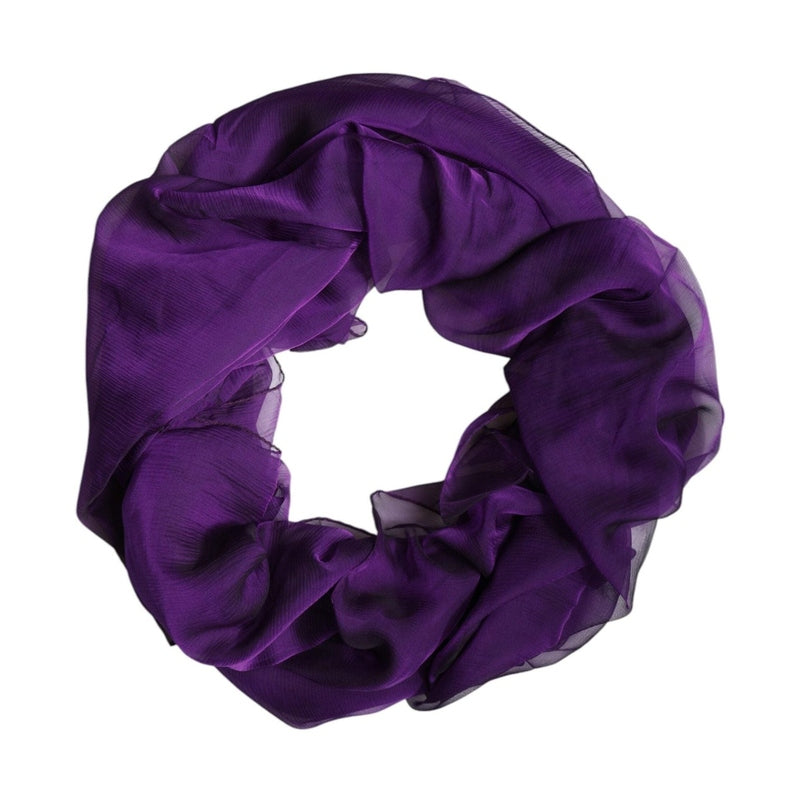 Dolce & Gabbana Purple Silk Rectangle Wrap Shawl Scarf