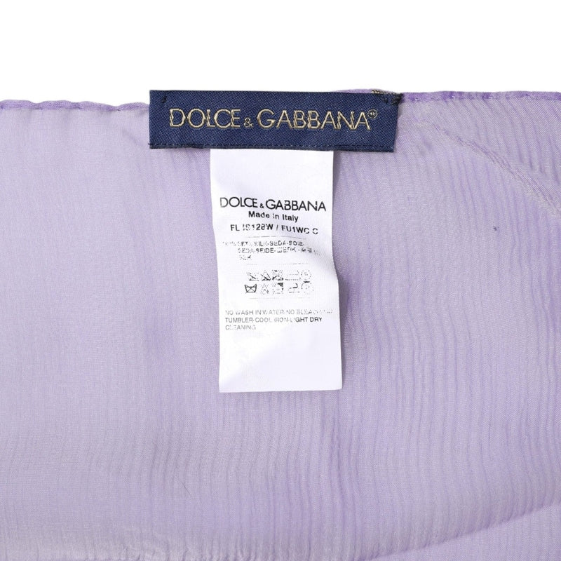 Dolce & Gabbana Purple Silk Rectangle Wrap Shawl Scarf