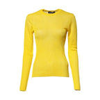 Dolce & Gabbana Yellow Polyester Women Pullover Top Sweater