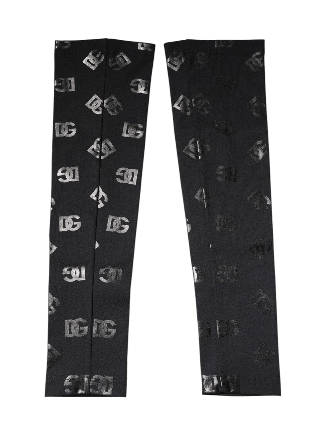 Dolce & Gabbana Black DG Logo Monogram Wool Stretch Arm Sleeves