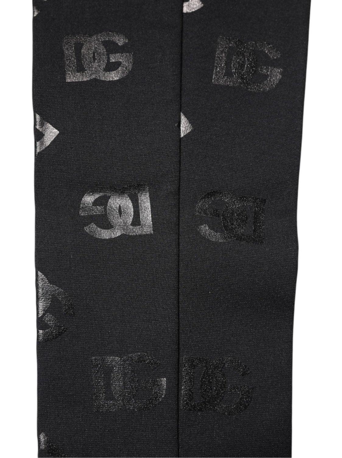 Dolce & Gabbana Black DG Logo Monogram Wool Stretch Arm Sleeves