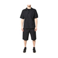 Black Cotton Men Pajama Set Sleepwear