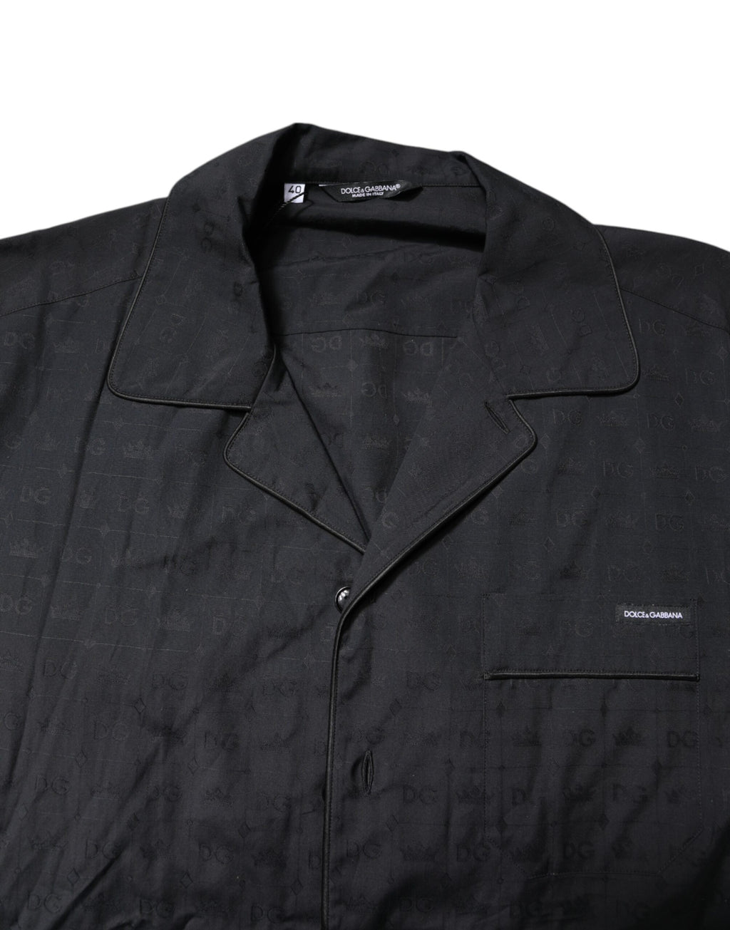 Dolce & Gabbana Black Cotton Men Pajama Set Sleepwear