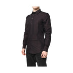 Dolce & Gabbana Maroon Jacquard Cotton GOLD Men Dress Shirt