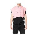 Dolce & Gabbana Pink Cotton Hooded Men Sportswear Vest Sweater