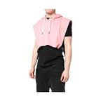 Dolce & Gabbana Pink Cotton Hooded Men Sportswear Vest Sweater