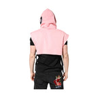 Dolce & Gabbana Pink Cotton Hooded Men Sportswear Vest Sweater
