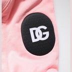 Dolce & Gabbana Pink Cotton Hooded Men Sportswear Vest Sweater