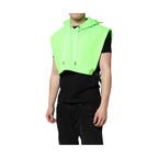 Dolce & Gabbana Green Polyester Hooded Sportswear Vest Sweater