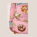 Dolce & Gabbana Pink Pastry Print Bodycon Sheath Midi Dress
