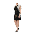 Dolce & Gabbana Black Fashion Devotion Embellish Mini Dress