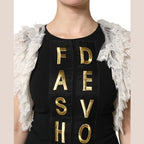 Dolce & Gabbana Black Fashion Devotion Embellish Mini Dress