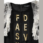 Dolce & Gabbana Black Fashion Devotion Embellish Mini Dress