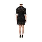 Dolce & Gabbana Black Floral Lace Embellished Mini Dress