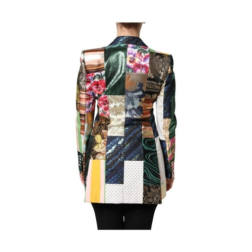 Dolce & Gabbana Multicolor Floral Patchwork Jacquard Jacket