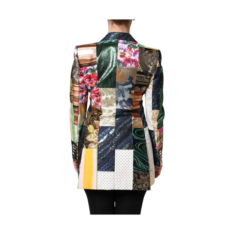 Dolce & Gabbana Multicolor Floral Patchwork Jacquard Jacket