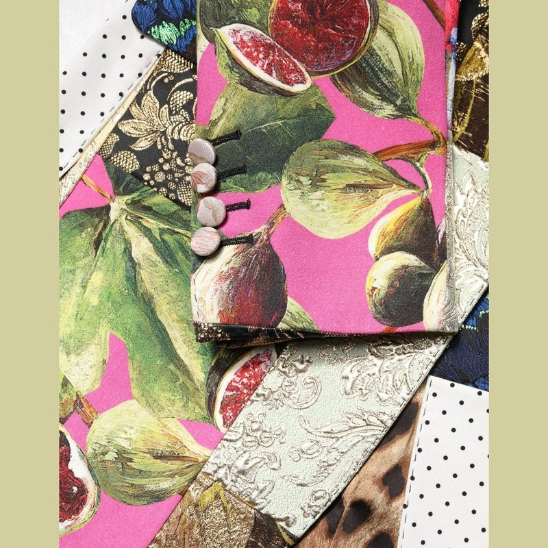 Dolce & Gabbana Multicolor Floral Patchwork Jacquard Jacket