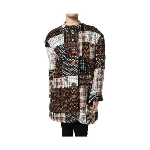 Dolce & Gabbana Multicolor Patchwork Button Down Jacket