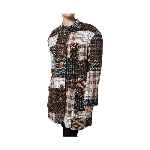 Dolce & Gabbana Multicolor Patchwork Button Down Jacket