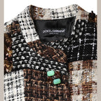 Dolce & Gabbana Multicolor Patchwork Button Down Jacket