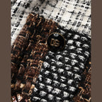 Multicolor Patchwork Button Down Jacket