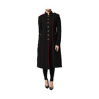 Dolce & Gabbana Black Wool Single Breasted Trench Coat Jacket